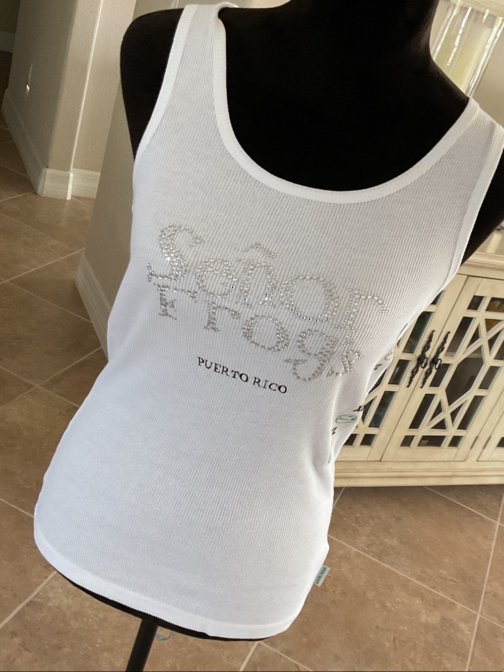 Senor Frogs Puerto Rico tank, embellished, XL, NWT